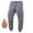 Gray, variant on hoksml Men's Fleece-Lined Cargo Joggers Winter Warm Work Pants with Multiple Pockets and Elastic Drawstring Waist for Cold Weather Comfort