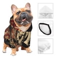 thumbnail image 3 of Fotbe Gothic Eastern Floral Skull Sudadera con Estampado para Perros Pequeños – Suéter con Capucha para Mascotas, Tela Suave de Forro Polar con Bolsillo-Large, 3 of 7