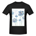thumbnail image 4 of Bingfone Pale Blue Lotus Flowers Men'S Loose Fit Short-Sleeve Pocket T-Shirt, 4 of 7
