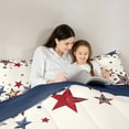 thumbnail image 5 of Homewish American Flag Stars Twin Bedding Sets 7-Piece for Teen, Vintage Style Bedding Comforter Set, Dreamy Cartoon Theme Reversible Sheet Sets, Breathable Home Decor, 5 of 8