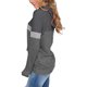 thumbnail image 2 of Puntoco Mujer Casual Pacthwork Manga Larga Sudaderas Cordón Pullover Capucha tops Blusa Puntoco Puntoco-1045, 2 of 4