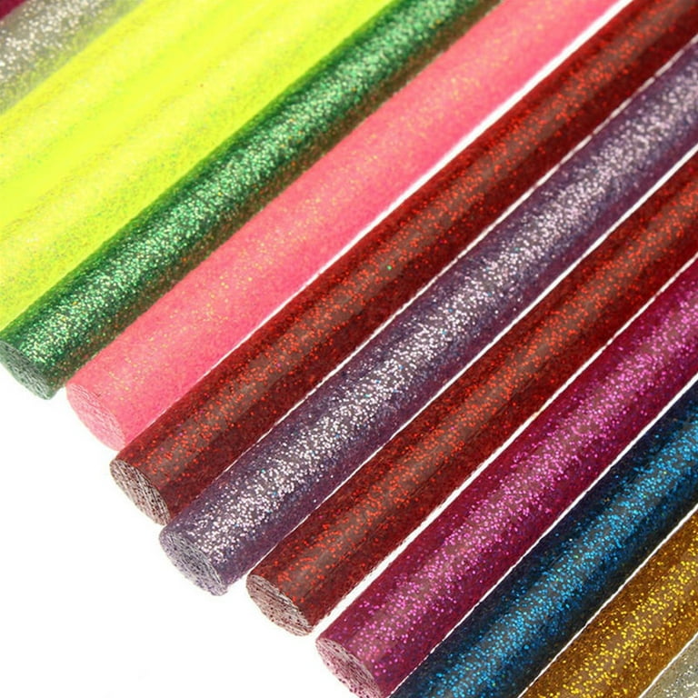 50pcs Hot Melt Glue Sticks 7mm x 100mm Glitter Popular Color for 7mm Hot  Glue Gun
