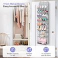 thumbnail image 4 of ZYNERY 172cm 8Tier over The Door Shoe Rack，Hanging Shoe Organizer Suitable for Foyer Storage ，Hanging Shoe Rack  for Closet Storage Boots（Grey）, 4 of 8