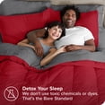 thumbnail image 4 of Bare Home 5-Piece Bed-in-a-Bag - Twin XL, Red with Gray Sheet Set, 4 of 8