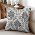 thumbnail image 4 of Elegant Farmhouse Throw Pillow Covers in Grey and Beige - 18x18 inch Linen Cases (Set of 2), 4 of 7