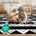 thumbnail image 4 of ODIKA 9'x12' Washable Area Rug Under Contrasting Door Wide Stripe Layering Doormat Front Underlay for Master Suite, California King, Bed, Non-Shedding, Easy Care, 4 of 7