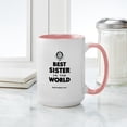 thumbnail image 4 of CafePress - The Best In The World Best Sister Mugs - 15 oz Ceramic Large White Novelty Mug, 4 of 4