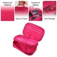 thumbnail image 4 of Unique Bargains Cosmetic Bag Travel Makeup Bag Cosmetic Brush Organizer Storage Bag for Women Rose Red 7.87"x4.72"x3.15", 4 of 7