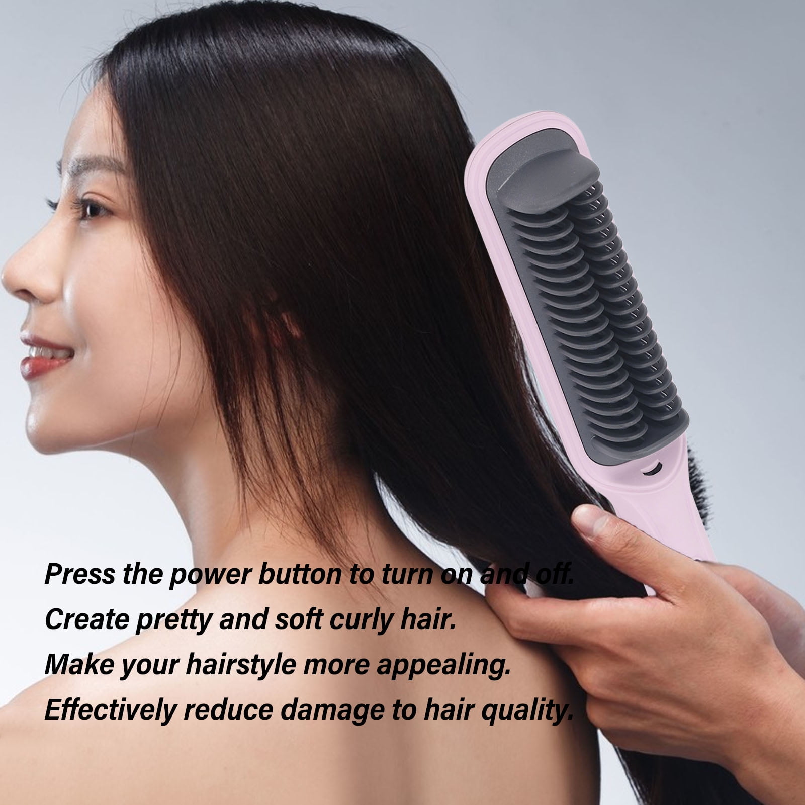 Hair brush iron straightener online