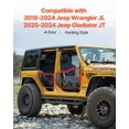 thumbnail image 2 of Puertas Jeep Tube VEVOR Hunting Style de 4 puertas para Wrangler JL, 2 of 9