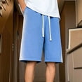 thumbnail image 5 of Khunlpohl Summer Shorts for Mens Fashion Loose 6 Inch Short Pants Elastic Waist Drawstring Casual Shorts, 5 of 6