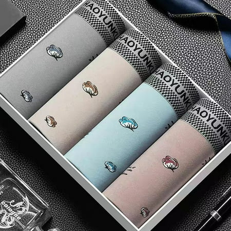 

Mens mid-waist underwear breathable and comfortable plus size boxer