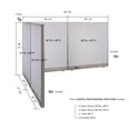 thumbnail image 2 of GOF L-shaped Freestanding Office Partition, Room Divider, Privacy Screen, Workstation Cubicle (72”D x 96”W x 48”H), 2 of 10