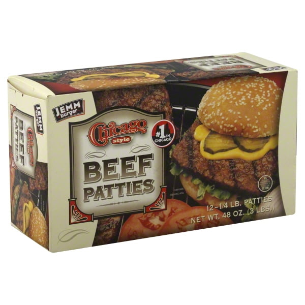 JemmBurger Chicago Style Beef Patties, 12 ct, 3 lb (Frozen) Walmart Inventory Checker BrickSeek