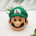 thumbnail image 1 of 2022 New Super Mario Bros Luigi máscara de dibujos animados para niños figura de anime cosplay festival rendimiento apoyos decoraciones de la fiesta de Navidad regalos zhangmengya LED, 1 of 2
