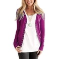 thumbnail image 2 of DHFJKG Cardigan Sweaters For Women Knitted Slim Fit Solid Color Long Sleeve V Neck Button Down Jacket Fitness Trendy Outerwear, 2 of 5