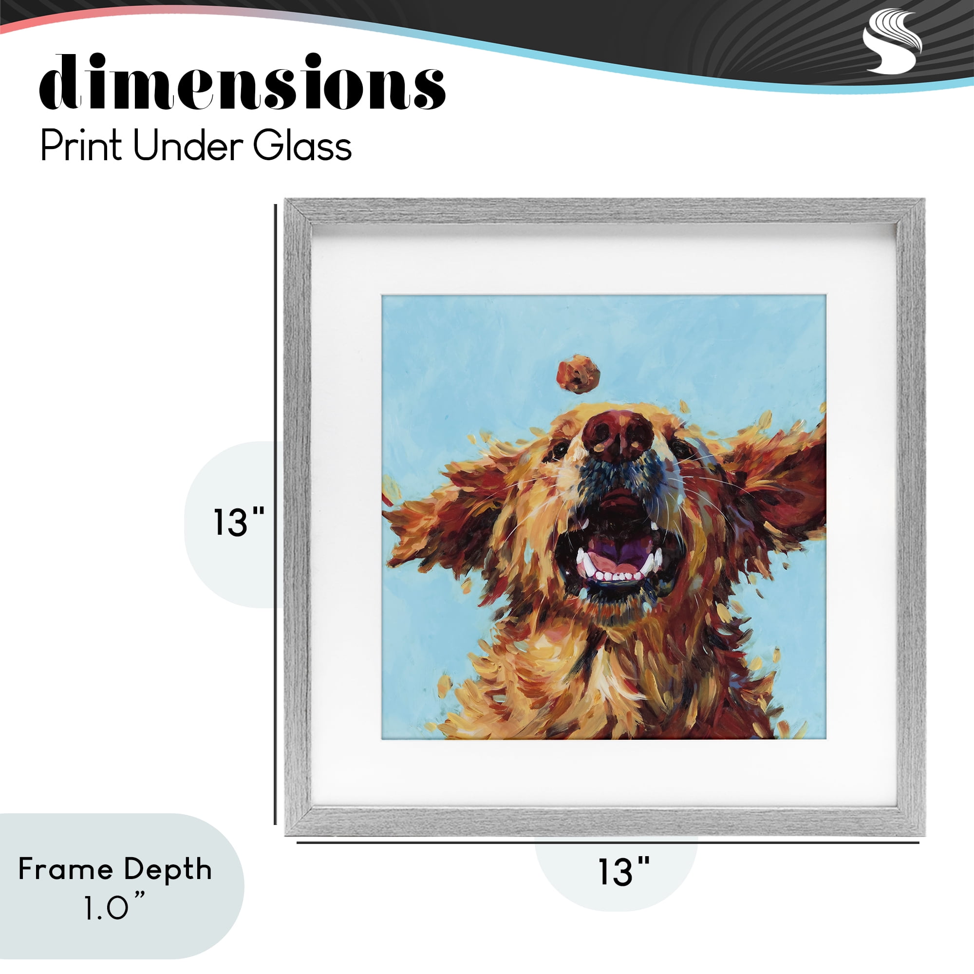 Stupell Industries Treato Loyal Dog Gray Framed Print Under Glass, design by Studio Bautista