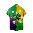 thumbnail image 6 of CLOISE Mens Short Sleeve Tops Casual St Patricks Day Big and Tall Green Shirts with Pockets Button Collared Holiday Irish Themed Pullover Holiday Blouses, 6 of 6