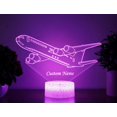 thumbnail image 3 of YSITIANNA Airplane Night Light for Boys Men Pilot, 3D Illusion Lamp Night Stand Lights, Aircraft Table Lamp Small Night Lamps Bedside Lamps, Airplane Decor Birthday Thankingiving Christmas STNL#2442, 3 of 5