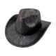thumbnail image 4 of Sombrero de vaquero decorativo, elegante sombrero de vaquera para festivales, juegos de rol, hombres y mujeres. Negro, 4 of 9