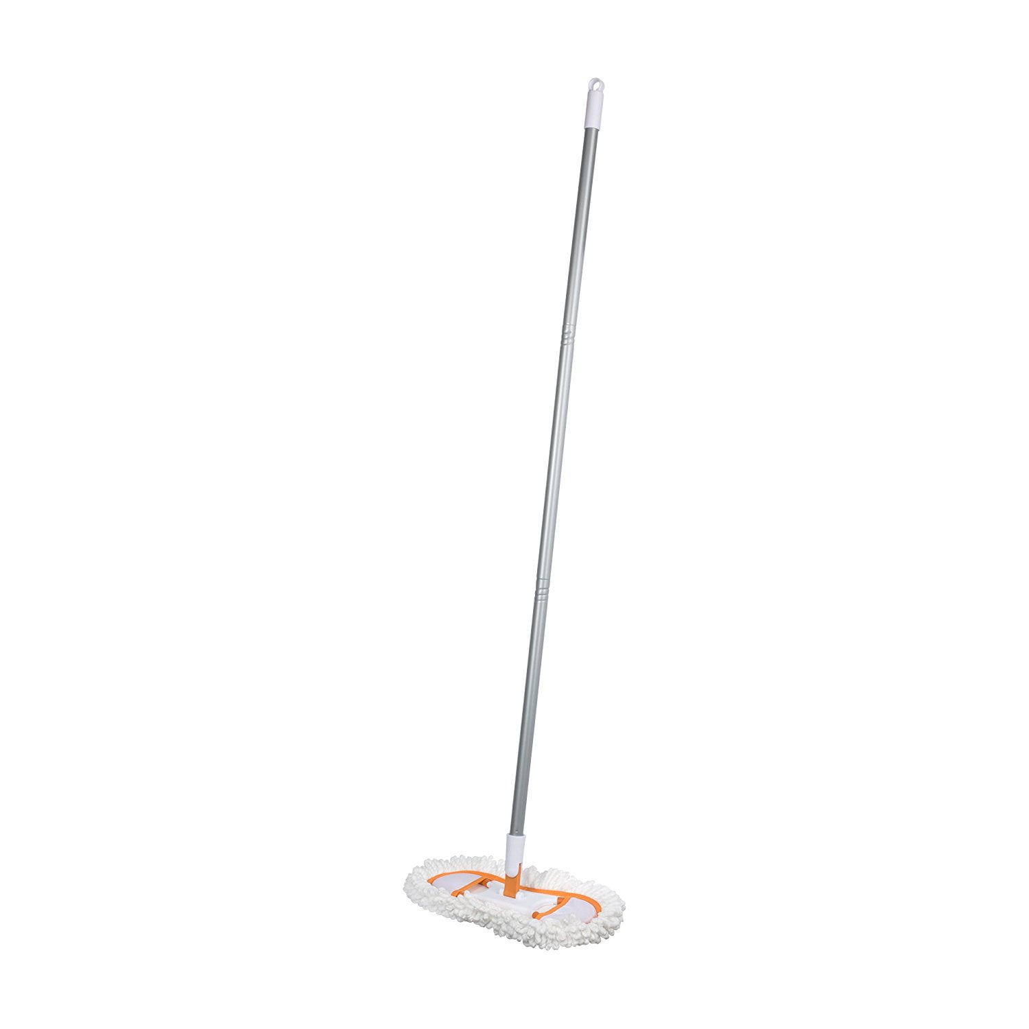 Casabella Basics Flexible Microfiber Floor Duster, Silver and Orange