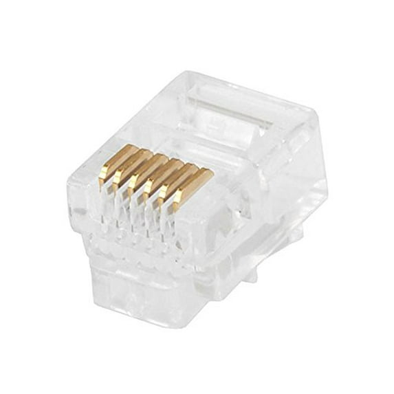 eDragon RJ12 6P6C Plug Round Stranded 50 Piece