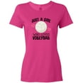 thumbnail image 3 of Inktastic Just a Girl Who Loves Volleyball Women's T-Shirt, 3 of 5