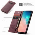 thumbnail image 3 of Galaxy S10 Case, Magnetic Folio Flip Leather Wallet Case Stand with Card Slots Protective Cover For Samsung Galaxy S10 6.1 inch,Red, 3 of 7