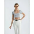 thumbnail image 2 of Square Neck Basic Crop Top, 2 of 4