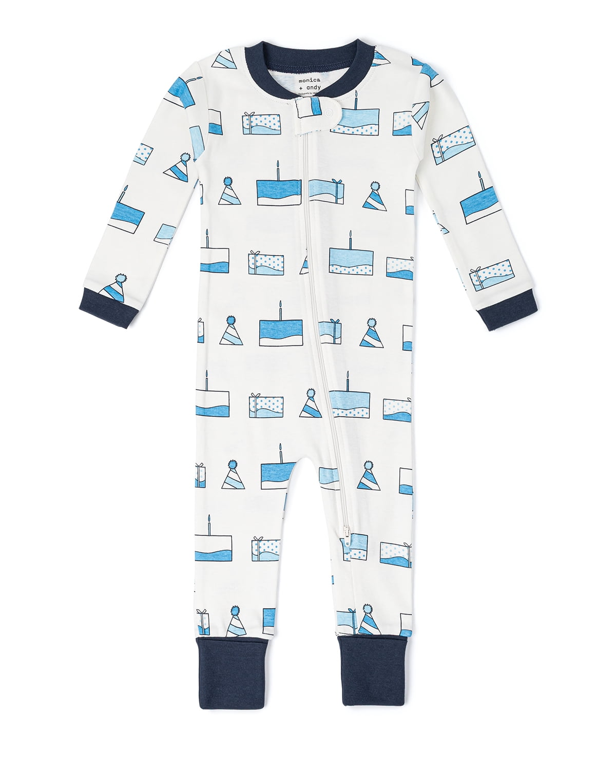 Monica + Andy Organic Cotton One Piece Coverall and Bib Set, Sizes Newborn - 18-24 Months