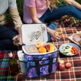 thumbnail image 5 of FORMRS Insulated Cooler Bag 24 Cans Capacity Soft Leakproof Lunch Box with Side Pockets, Neon Pink Starfish, 5 of 7