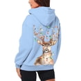 thumbnail image 1 of WEAIXIMIUNG Sweat à Capuche Zippé pour Femmes Mode Imprimé Cerf Leaping Manches Longues Poche Cordon Décontracté Sport, 1 of 6