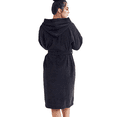 thumbnail image 3 of TowelSoft Women's Terry Black Bathrobe, Hooded (Large/ OneSize) | Soft, Comfy, and Absorbent | for After the Shower or Spa, 3 of 5