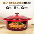 thumbnail image 6 of MF Studio 7-Piece Enameled Cast Iron Cookware Sets, Heavy Duty Ceramic Coated Pots and Pans Set, Red Dutch Ovens Set, 6 of 10
