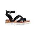 thumbnail image 2 of STYLE & COMPANY Womens Black Gladiator Inspired Adjustable Strap Cushioned Darlaa Round Toe Wedge Buckle Sandals Shoes 8 M, 2 of 4