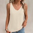 thumbnail image 5 of Qwertyu Women's Tank Top with Knitted Sequins Sleeveless V Neck Shirt Casual Sequins Strappy Elegant Blouses Beige One Size, 5 of 5
