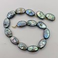 thumbnail image 5 of Platinum Silver Blue Oval Coin Pearl 8" Strand| 14x8x4mm to 15x9x5mm 15 Pearls|, 5 of 12