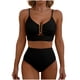 thumbnail image 3 of TaTaai Elegant V-Neck Bikini for Women, High Waist Hollow Out Swimsuit, Soft Stretch Fabric with Adjustable Straps, Ideal for Beach, Pool and Summer Activities Gift, 3 of 5