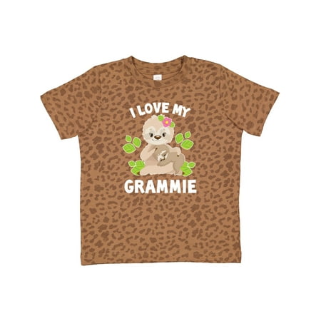 

Inktastic Cute Sloth I Love My Grammie with Green Leaves Gift Toddler Boy or Toddler Girl T-Shirt