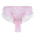 thumbnail image 2 of Mens Underwear Mens Lace Briefs Open Butt Low G-string Thong Underwear Panties, 2 of 8