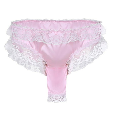 

Umitayfascinating Mens Lace Briefs Open Butt Low G-string Thong Underwear Panties