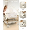 thumbnail image 5 of suihuooo 4 in 1 Baby Bassinet Bedside Sleeper, Height Adjustable, Easy Folding,White, 5 of 8