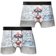 thumbnail image 3 of Playful Schnauzer Welcomes Winter Snowy Day with Cardinal Bird All Over Print Boxer Briefs Underwear for Men Dad Miniature Schnauzer Dog Lover - 12017, 3 of 6