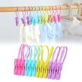 thumbnail image 5 of Hulucky 12 Pack Windproof Clothespins Plastic Laundry Clips for Clothes Towels Quilt Fabric Hanging for Home Storage(Multicolor), 5 of 9