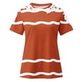 thumbnail image 3 of Camisas de Manga Corta para las Mujeres Impresión Cuello Redondo Suéter Encaje Camisa, Blusa de Verano Casual para las Mujeres, 3 of 5