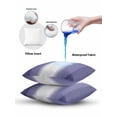 thumbnail image 6 of Outdoor Pillows Waterproof, Purple Ombre Throw Pillows with Inserts Included, Modern Farmhouse Gradients Art Indoor Outdoor Decorative Lumbar Pillow for Bed/Couch/Patio 16"x16", 2Pcs, 6 of 8