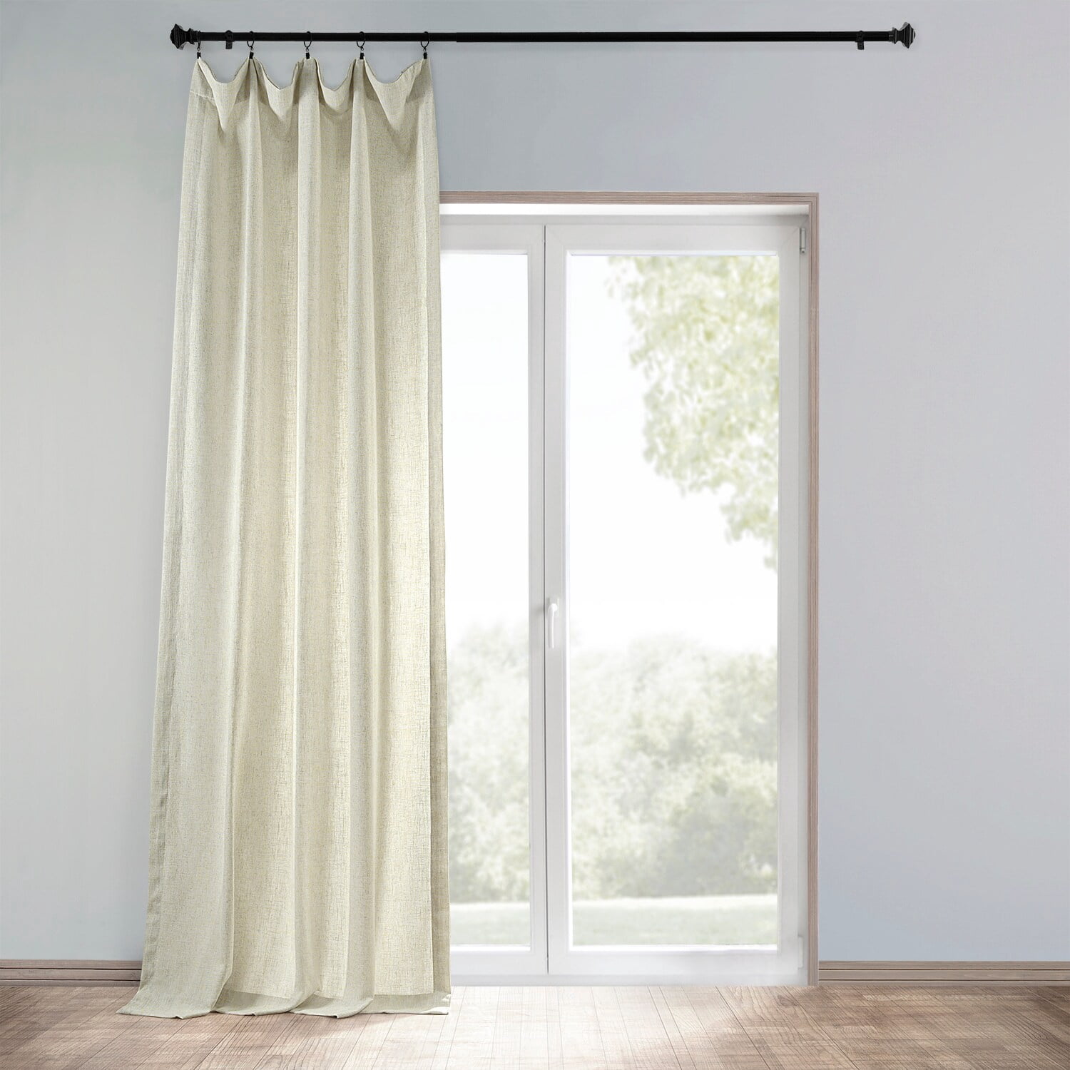 Barley Heavy Faux Linen Curtain (1 Panel), Barley, 50W X 120L