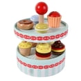 thumbnail image 1 of Tea Party Tableware Wooden Handicraft Toy Kitchen Pretend Play Set Cooking Coffee Bread For Toddlers Kids Birthday Gift Favors, 1 of 7