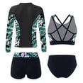 thumbnail image 2 of Alvivi Kids Girls Swimsuit UPF 50+ 4PCS Rash Guard Swimwear Sunsuits Beach Bathing Suits Black 12, 2 of 7
