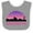 Heather and White, variant on Inktastic Albuquerque New Mexico Retro Sunset Skyline Girls Baby Bib